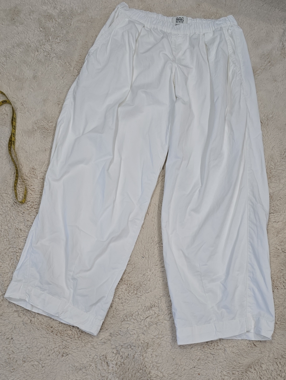 BDG White Wide-Leg Track Pants